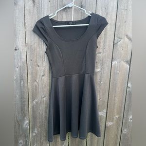 Grey Cap Sleeve Dress